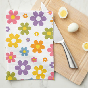 Groovy Flower Power Geschirrtuch