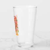 Groovy Flower Power Grafik Glas (Links)