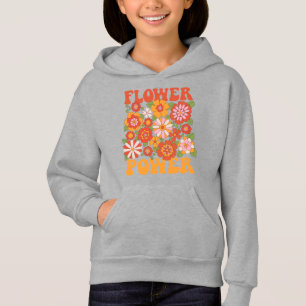 Groovy Flower Power Grafik Hoodie