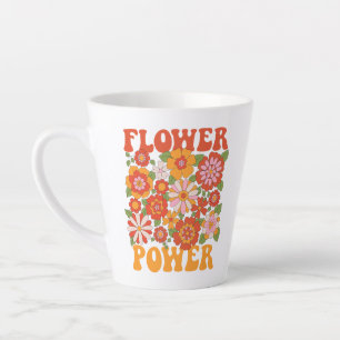 Groovy Flower Power Grafik Milchtasse