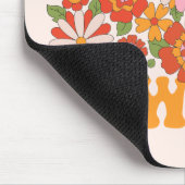 Groovy Flower Power Grafik Mousepad (Ecke)