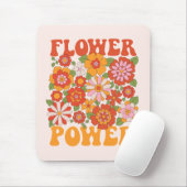 Groovy Flower Power Grafik Mousepad (Mit Mouse)