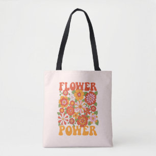 Groovy Flower Power Grafik Tasche