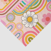 Groovy flower power line art seidenpapier (Detail)