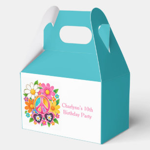 Groovy Flower Power Mädchen-Geburtstagsfeier Geschenkschachtel