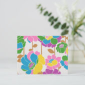 Groovy Flower Power Postkarte (Stehend Vorderseite)