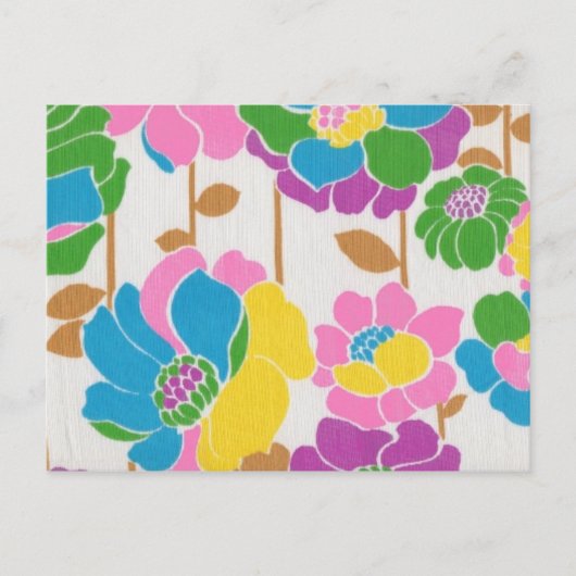 Groovy Flower Power Postkarte (Vorderseite)