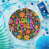 Groovy Flower Power Retro Zuhause Pappteller (Party)