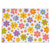 Groovy Flower Power (Weiß) Große Geschenktüte (Vorderseite)
