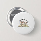 Groovy Flowers Love God Drink Coffee Read Books Ch Button (Vorne & Hinten)
