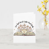 Groovy Flowers Love God Drink Coffee Read Books Ch Karte (Gelbe Blume)