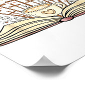 Groovy Flowers Love God Drink Coffee Read Books Ch Poster (Ecke)