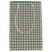 Groovy Folksy Bohemisch Eclectic Weihnachtsmuster Mittlere Geschenktüte (Vorderseite)