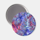 Groovy Fraktal Magnet (Vorderseite/Rückseite)