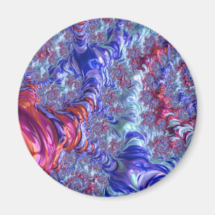 Groovy Fraktal Magnet