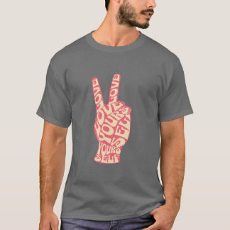 Groovy Frieden Hand Liebe dich selbst 60er Retro T-Shirt