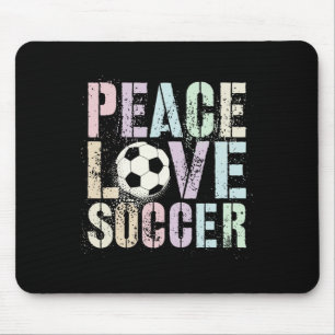 Groovy Frieden Liebe Fußball Spieltag Frauen Tor K Mousepad