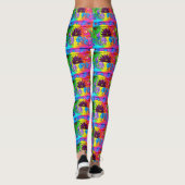 groovy Friedens- und Liebehippie Leggings (Rückseite)