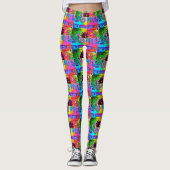 groovy Friedens- und Liebehippie Leggings (Vorderseite)