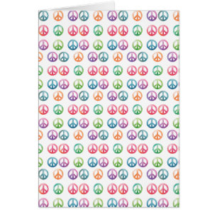 Groovy-Friedenszeichen Wasserfarben-Stil Hippie-Li
