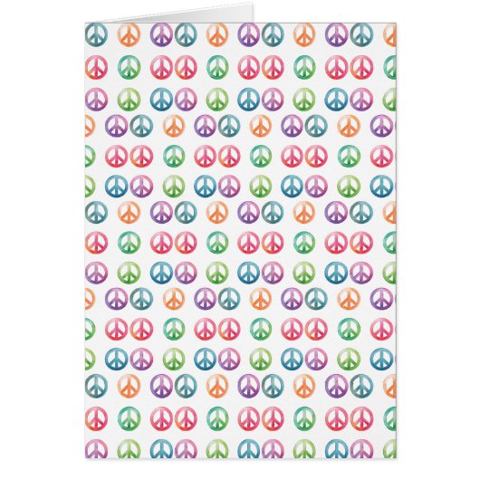 Groovy-Friedenszeichen Wasserfarben-Stil Hippie-Li (Vorne)