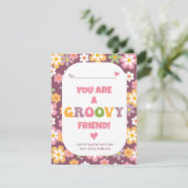 Groovy Friend Classroom Valentine Feiertagskarte (Stehend Vorderseite)