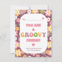 Groovy Friend Classroom Valentine Feiertagskarte
