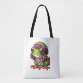 Groovy Frog mit Dreads Tasche (Vorderseite)