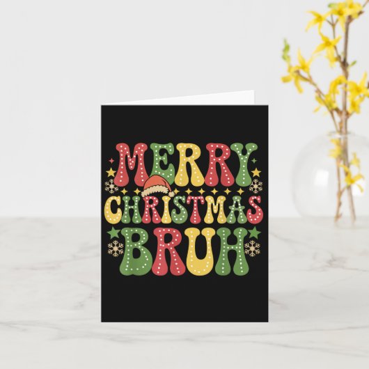 Groovy Frohe Weihnachten Bruh Xmas Lights Weihnach Karte (Gelbe Blume)