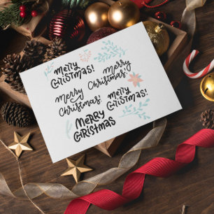 Groovy Frohe Weihnachten  Postkarte