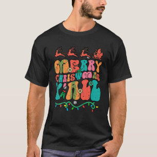 Groovy Frohe Weihnachten Yall Retro Xmas Familie M T-Shirt