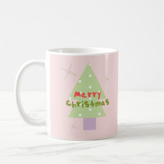 Groovy Frohe Weihnachtsbaum Kaffeetasse (Links)