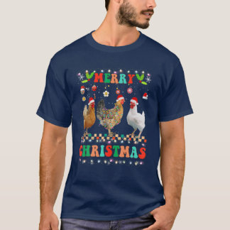 Groovy Frohe Weihnachtsgebäck Weihnachtsmannmütze  T-Shirt