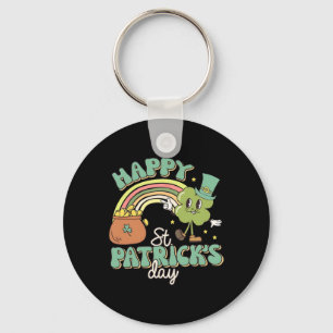 Groovy Frohen St. Patrick's Day Shamrock Klee Für  Schlüsselanhänger