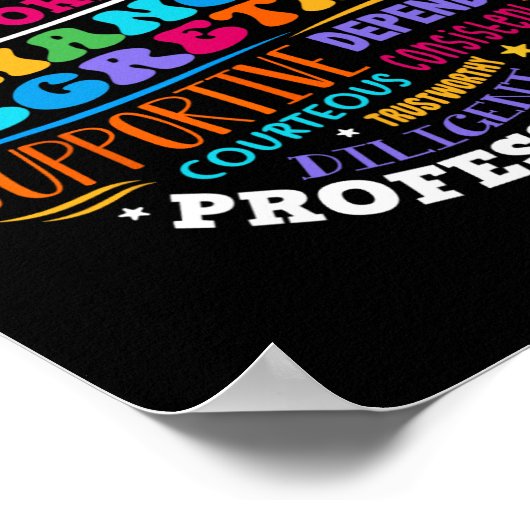 Groovy Front Desk Financial Secretary Admin Apprec Poster (Ecke)