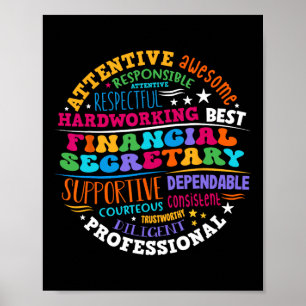 Groovy Front Desk Finanzsekretär Admin Würdigung Poster