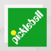 Groovy Fun Mod PICKLEBALL Text auf Hellgrün Einladung (Vorne/Hinten)