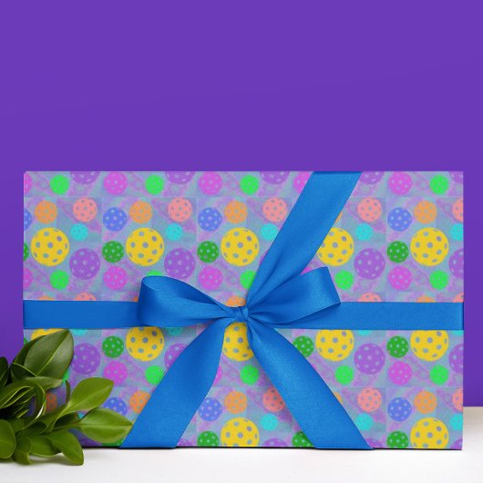 Groovy Fun Pickleball Pop Art Wrapping Paper Geschenkpapier