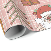 Groovy Funky 70er Weihnachten Geschenkpapier (Rolleneckpunkt)