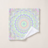 Groovy Funky Boho Hippie Rainbow Abstrakt Mandala Badhandtuch Set (Waschlappen)