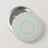Groovy Funky Boho Hippie Rainbow Abstrakt Mandala Button (Vorne & Hinten)