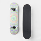 Groovy Funky Boho Hippie Rainbow Abstrakt Mandala Skateboard (Vorderseite)