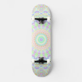 Groovy Funky Boho Hippie Rainbow Abstrakt Mandala Skateboard (Vorderseite)