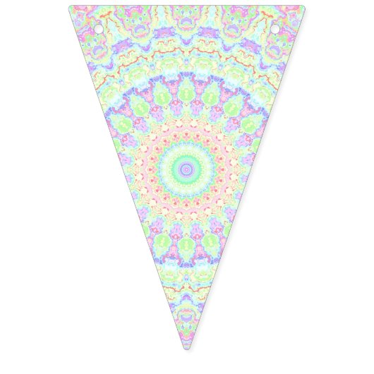 Groovy Funky Boho Hippie Rainbow Abstrakt Mandala Wimpelkette (Erste Fahne)