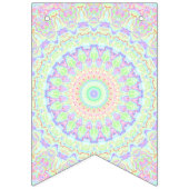 Groovy Funky Boho Hippie Rainbow Abstrakt Mandala Wimpelkette (Erste Fahne)