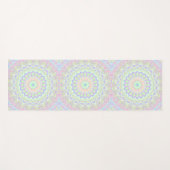 Groovy Funky Boho Hippie Rainbow Abstrakt Mandala Yogamatte (Vorderseite (Horizontal))