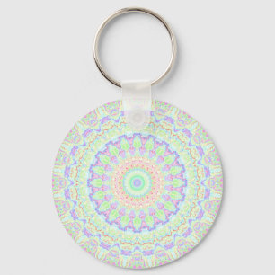 Groovy Funky Boho Hippie Regenbogen Abstractes Man Schlüsselanhänger