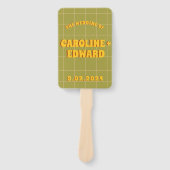 Groovy Funky Colorful Wedding Programs Fächer (Vorderseite)