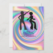 Groovy Funky Disco Gefärbte Krawatte Frauen zum 50 Einladung (Rückseite)