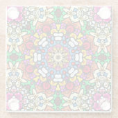 Groovy Funky Flower Power Achterbahn Glasuntersetzer (Rückseite)